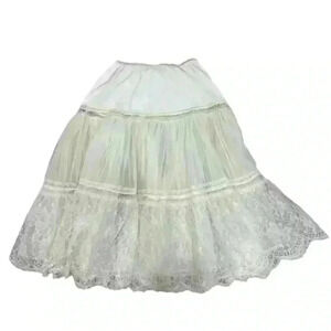 Vintage Saramae Lingerie Bergdorf Goodman 1950s Lace‎ Eyelet Petticoat Slip XS